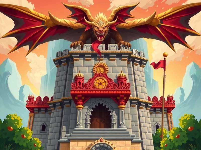 Kinnari Keep Game Banner featuring mythical creatures and Indian architecture